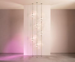 "Il Pezzo 12 Floor to Ceiling" - Composition B - satin brass and nickel finish