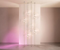 "Il Pezzo 12 Floor to Ceiling" - Composition C - satin brass and nickel finish