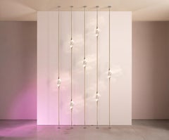 "Il Pezzo 12 Floor to Ceiling" - Composition D - satin brass and nickel finish