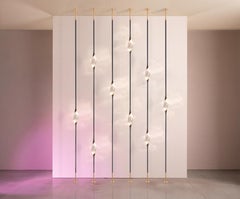 "Il Pezzo 12 Floor to Ceiling" - Composition E - black and gold finish