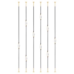 "Il Pezzo 12 Floor to Ceiling" - Composition E - black and gold finish