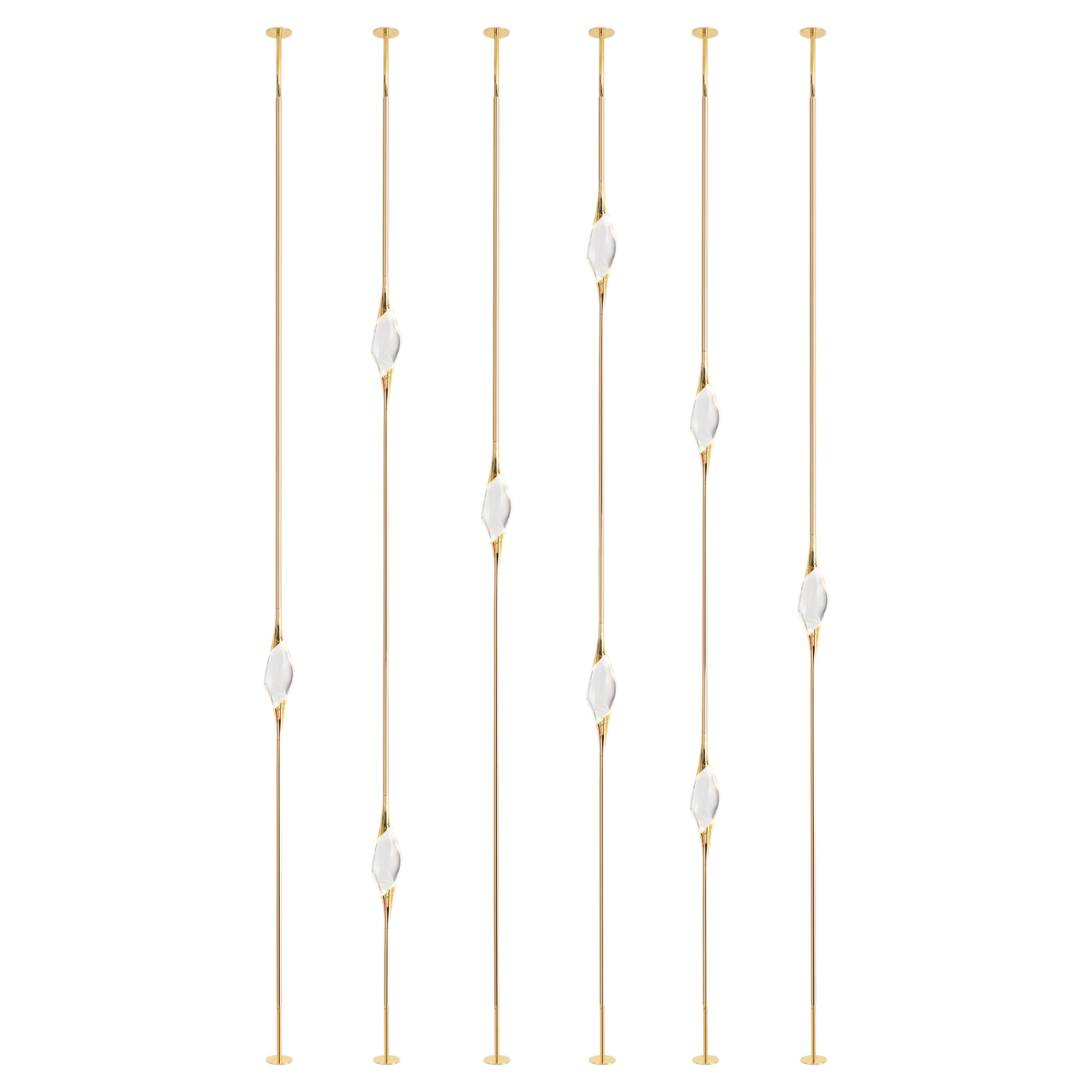 "Il Pezzo 12 Floor to Ceiling" - Composition E - gold finish