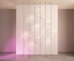 "Il Pezzo 12 Floor to Ceiling" - Composition E - satin brass and nickel finish