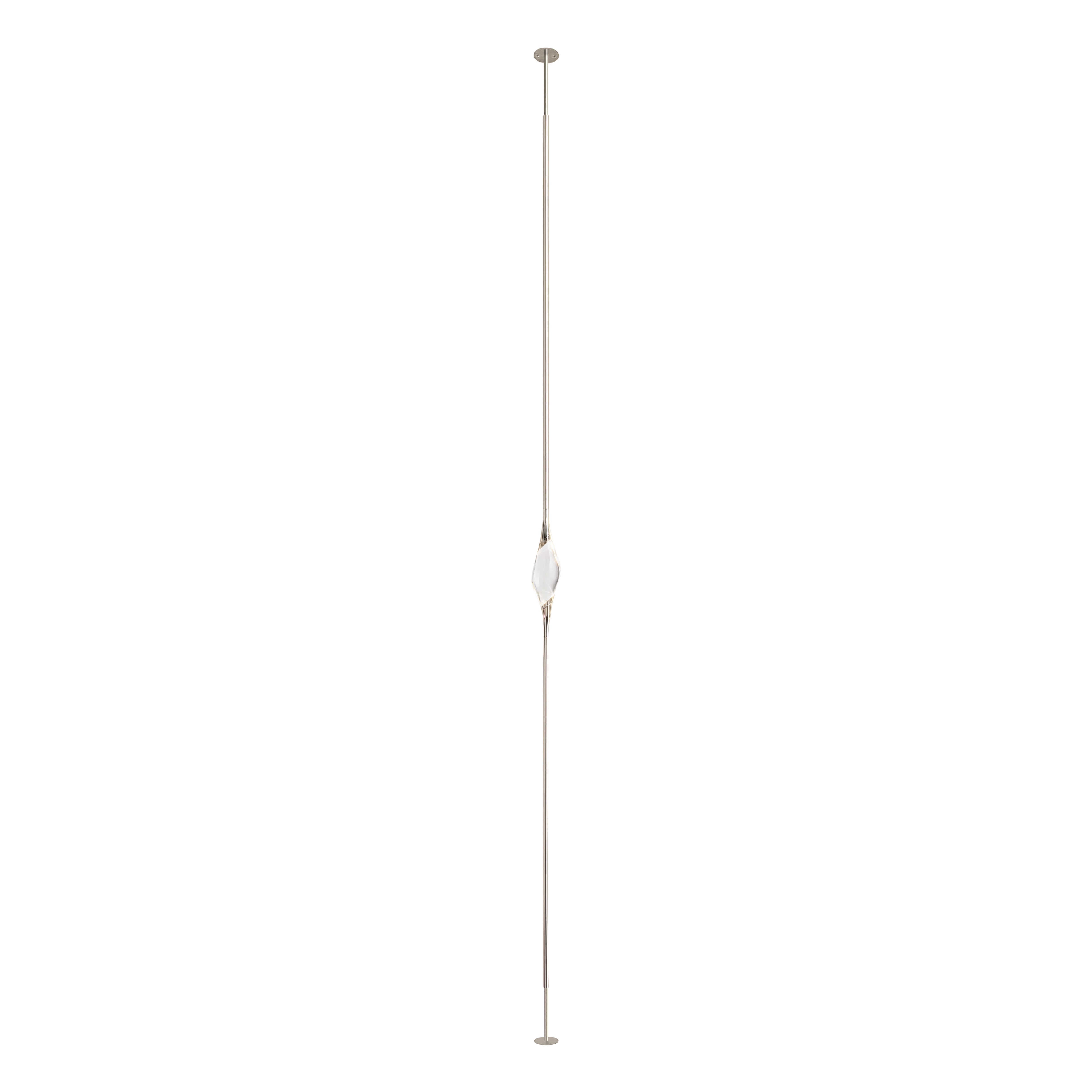 "Il Pezzo 12 Floor to Ceiling" - one crystal - nickel finish