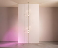 "Il Pezzo 12 de suelo a techo" - dos cristales - acabado latón satinado y níquel