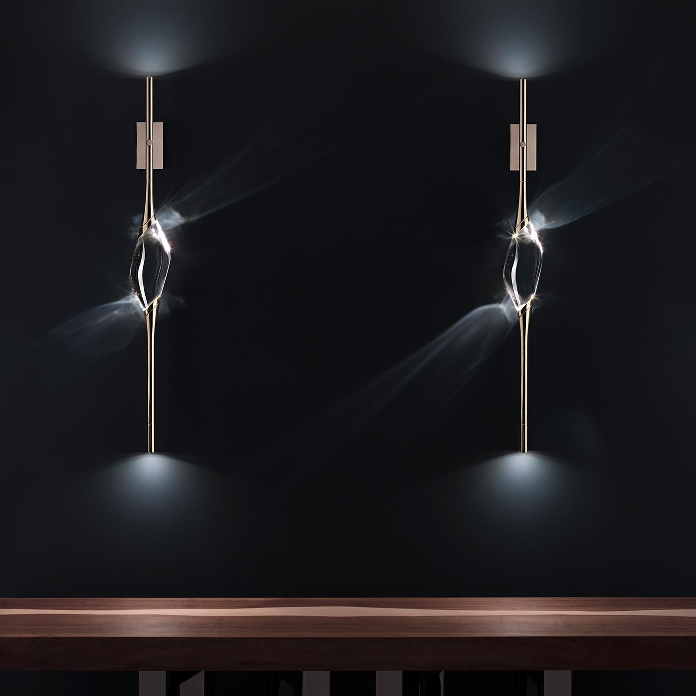 Contemporary Il Pezzo 12 Gold Wall Sconce by Il Pezzo Mancante For Sale