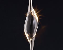 "Il Pezzo 12 Staggered Chandelier" - length 150cm/59” - nickel - crystal - LEDs