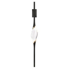 "Il Pezzo 12 Wall Sconce" - black and polished brass - crystal - Made in Italy
