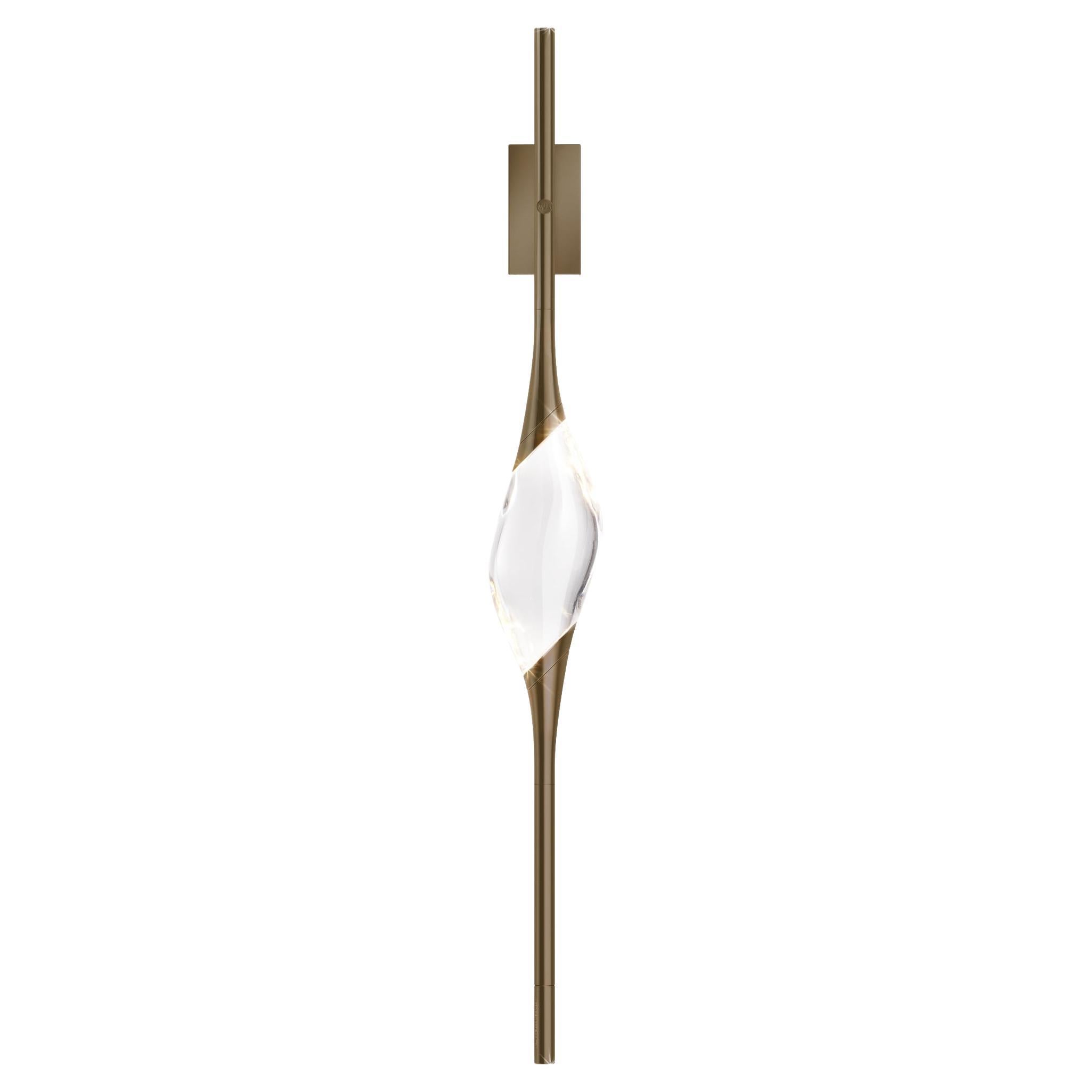 "Il Pezzo 12 Wall Sconce" - bronze - crystal - LEDs - Made in Italy en vente