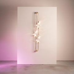 "Il Pezzo 12 Wall Sconce" - three crystals - gold finish