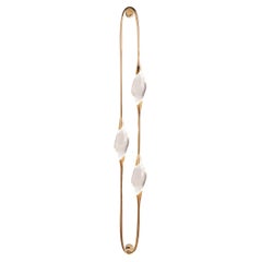 "Il Pezzo 12 Wall Sconce" - three crystals - gold finish