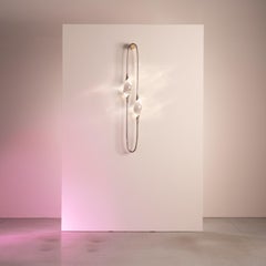 "Il Pezzo 12 Aplique de Pared" - dos cristales - acabado níquel