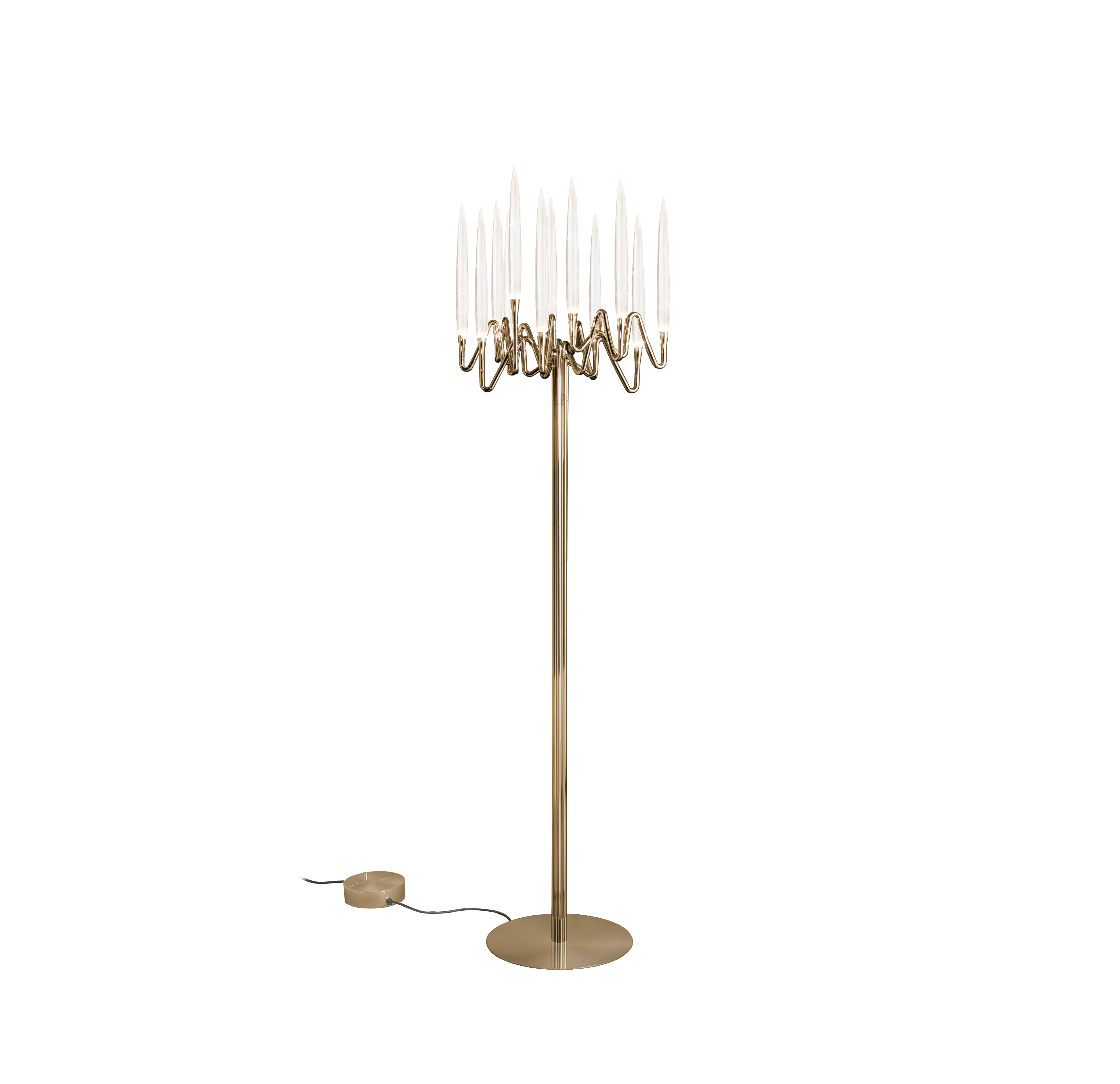 Il Pezzo 3 Bronze Floor Lamp by Il Pezzo Mancante In New Condition For Sale In Geneve, CH
