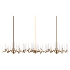"Il Pezzo 3 Endless Chandelier"- length 285cm/112” - bronze - crystal - LEDs