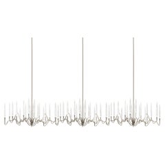 "Il Pezzo 3 Endless Chandelier"- length 285cm/112” - nickel - crystal - LEDs