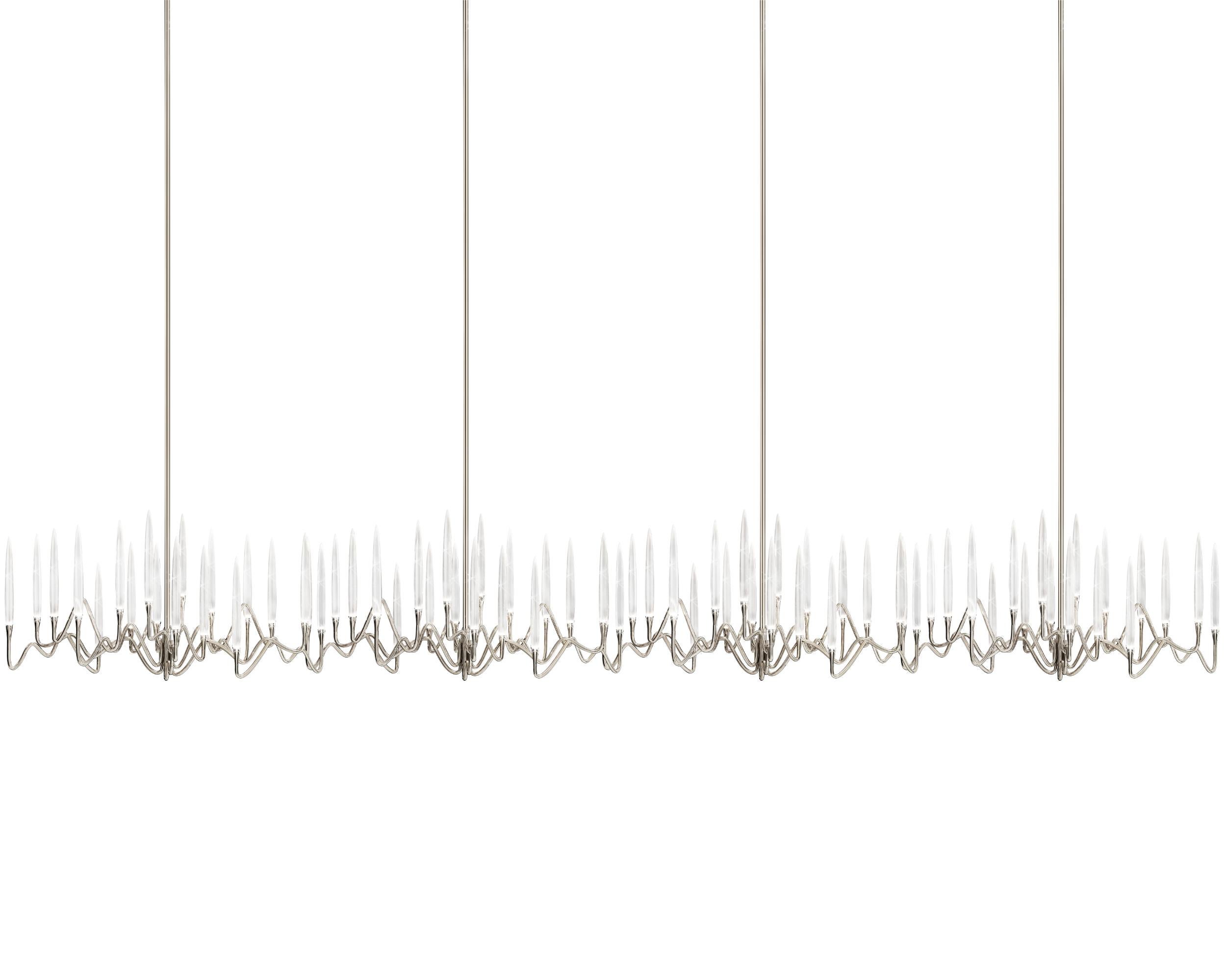 « Il Pezzo 3 Endless Chandelier »- longueur 375 cm/147,6 - bronze - cristal - LED en vente 1