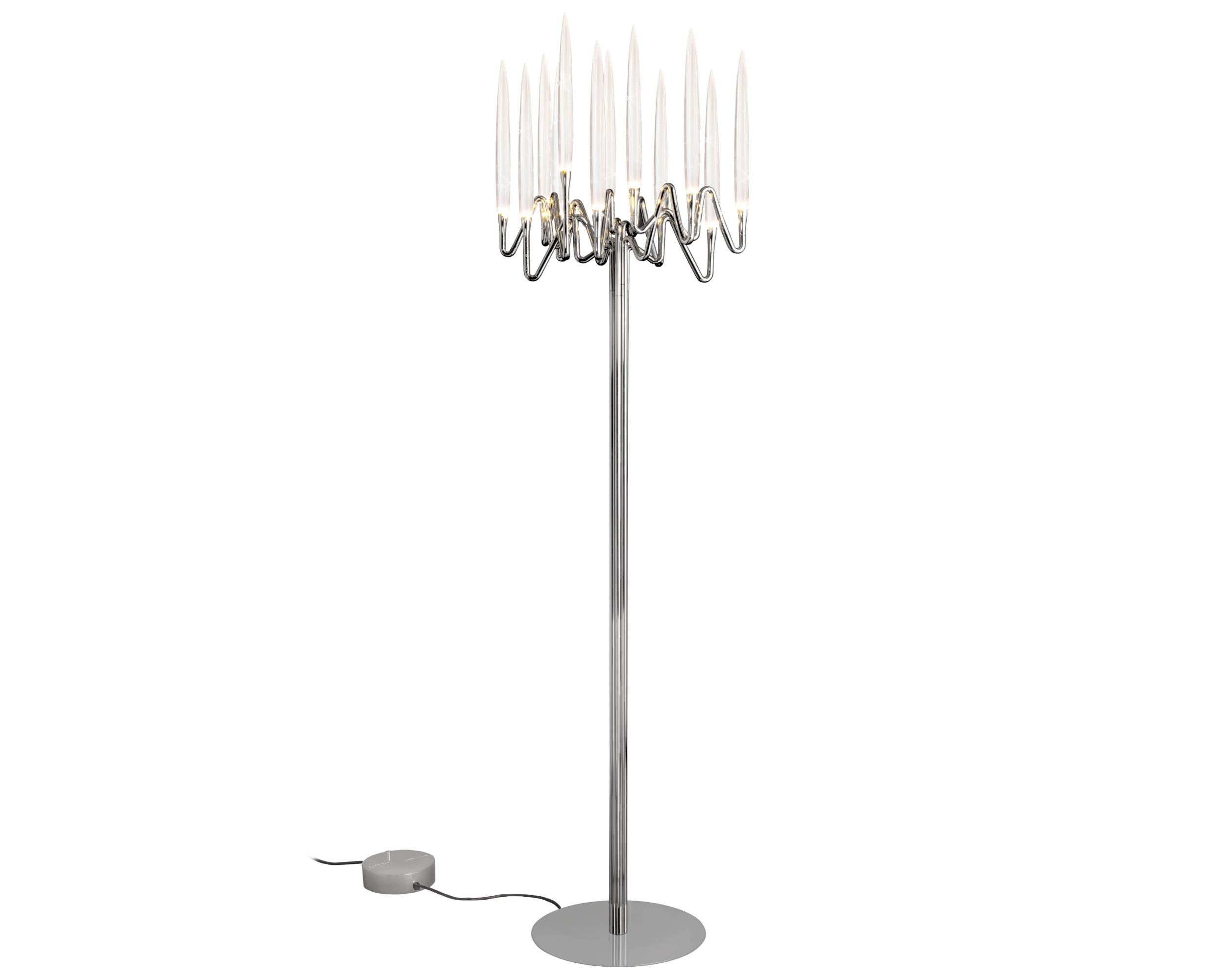 Lampadaire Il Pezzo 3 - laiton finition dorée - cristal - LED en vente 1