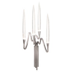 "Il Pezzo 3 Wall Sconce" - width 27cm/10.3" - nickel - crystal - LEDs