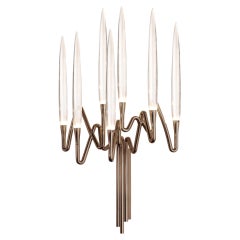 "Il Pezzo 3 Wall Sconce" - width 39cm/15.3" - bronze - crystal - LEDs