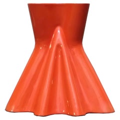 Il Picchio Portaombrelli in Ceramica Arancio, Italia 1970s