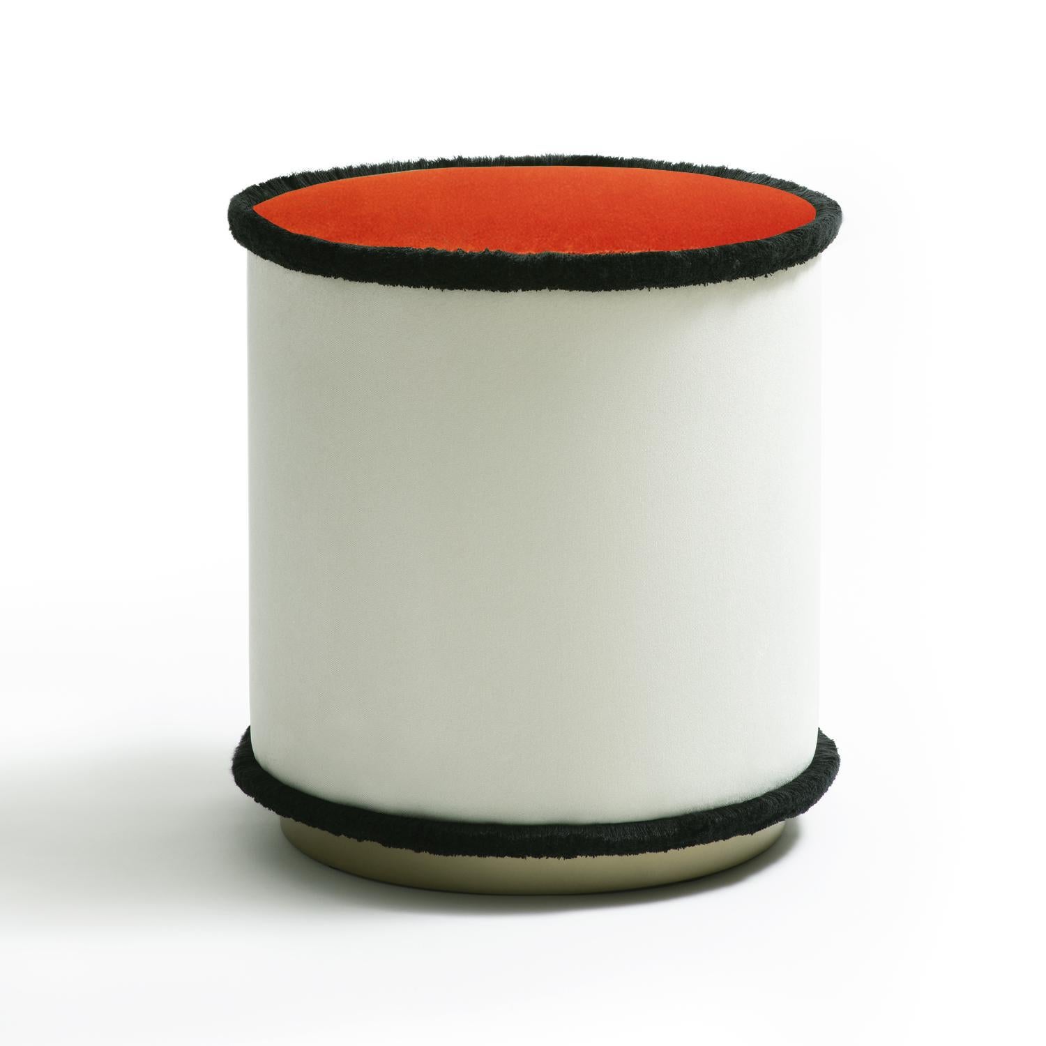 Hand-Crafted IL POUF  Graphic Green For Sale