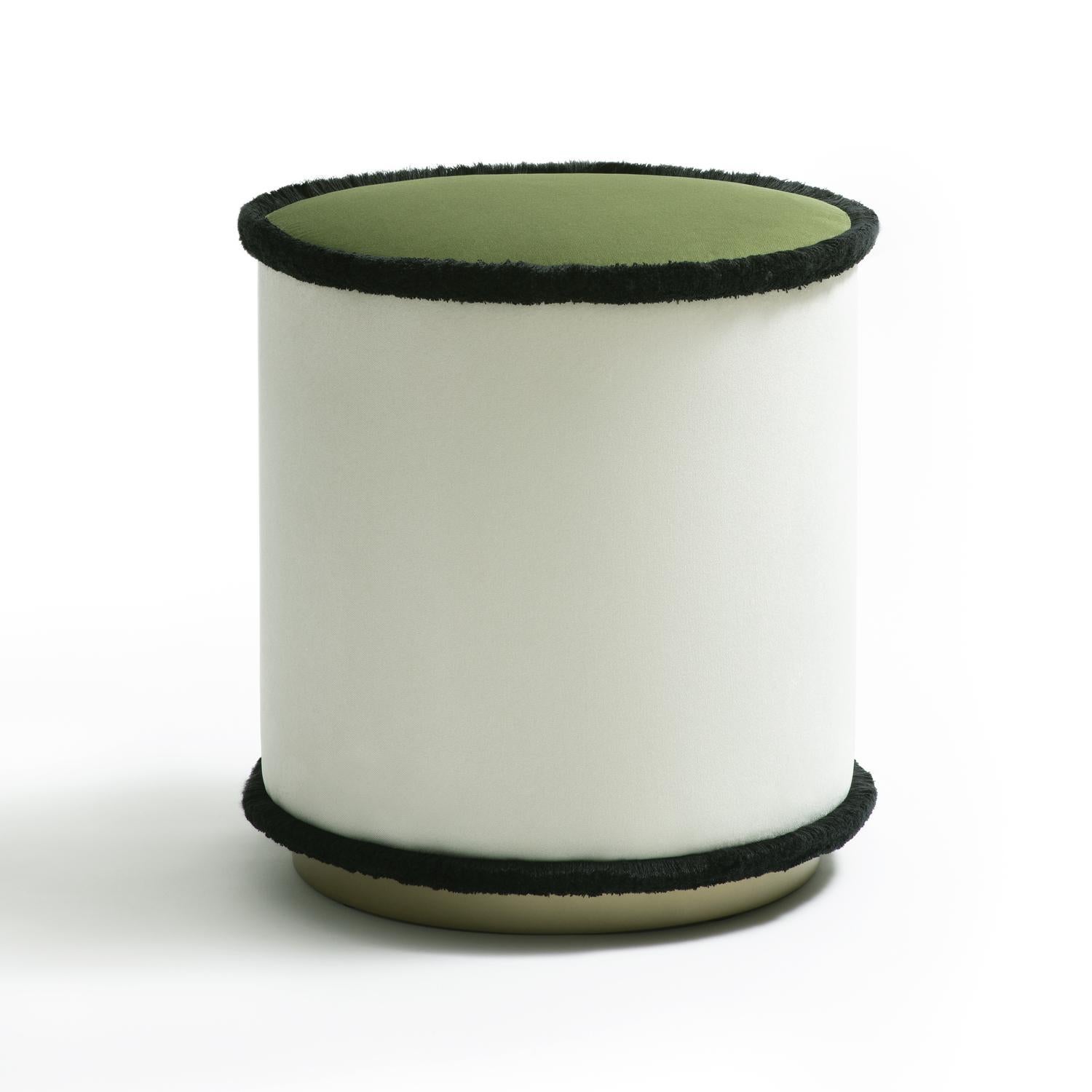 Modern IL POUF  Graphic Mustard For Sale