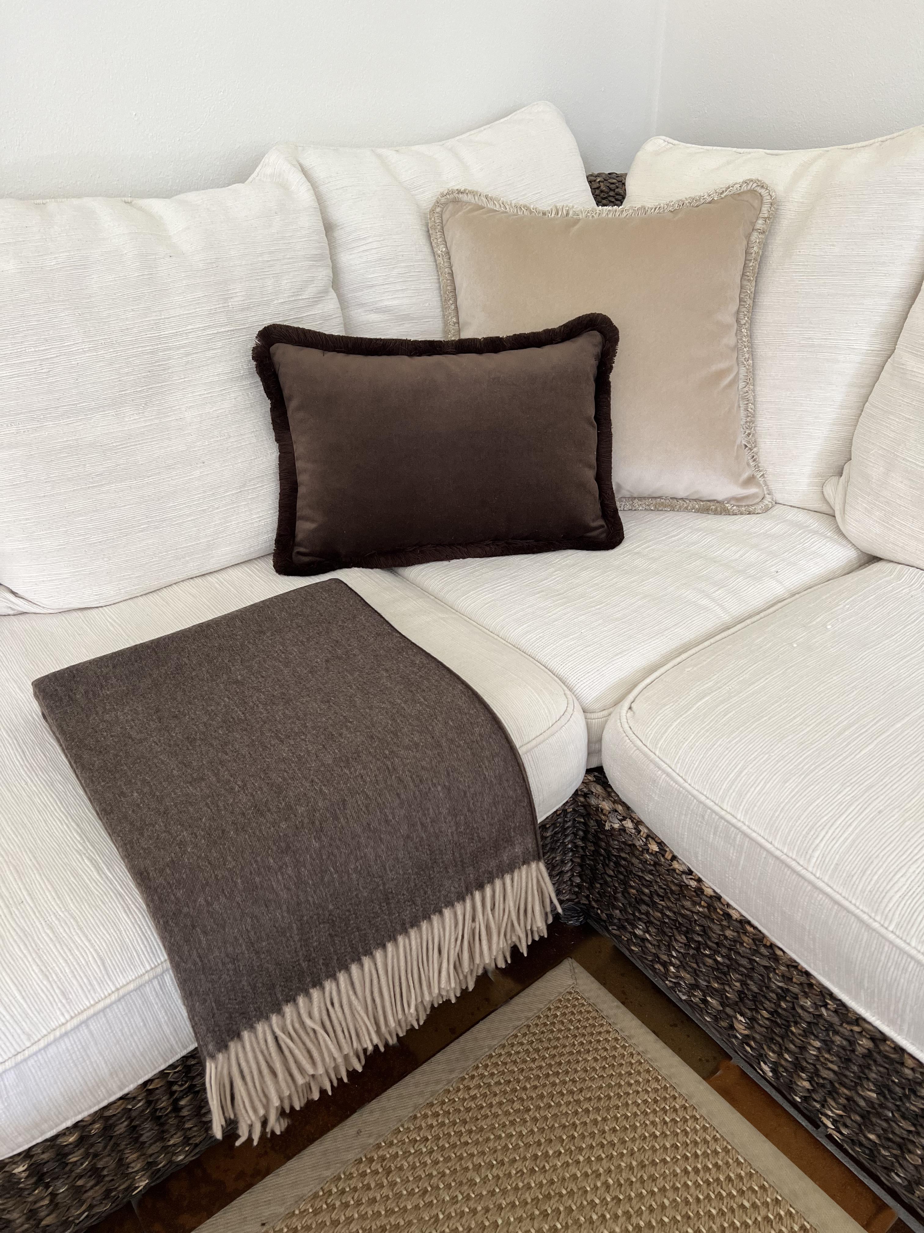 Hand-Crafted IL POUF  Tone On Tone Brown  chocolate For Sale