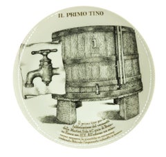 Vintage Il Primo Tino Plate for Martini & Rossi, by P. Fornasetti, 1960s