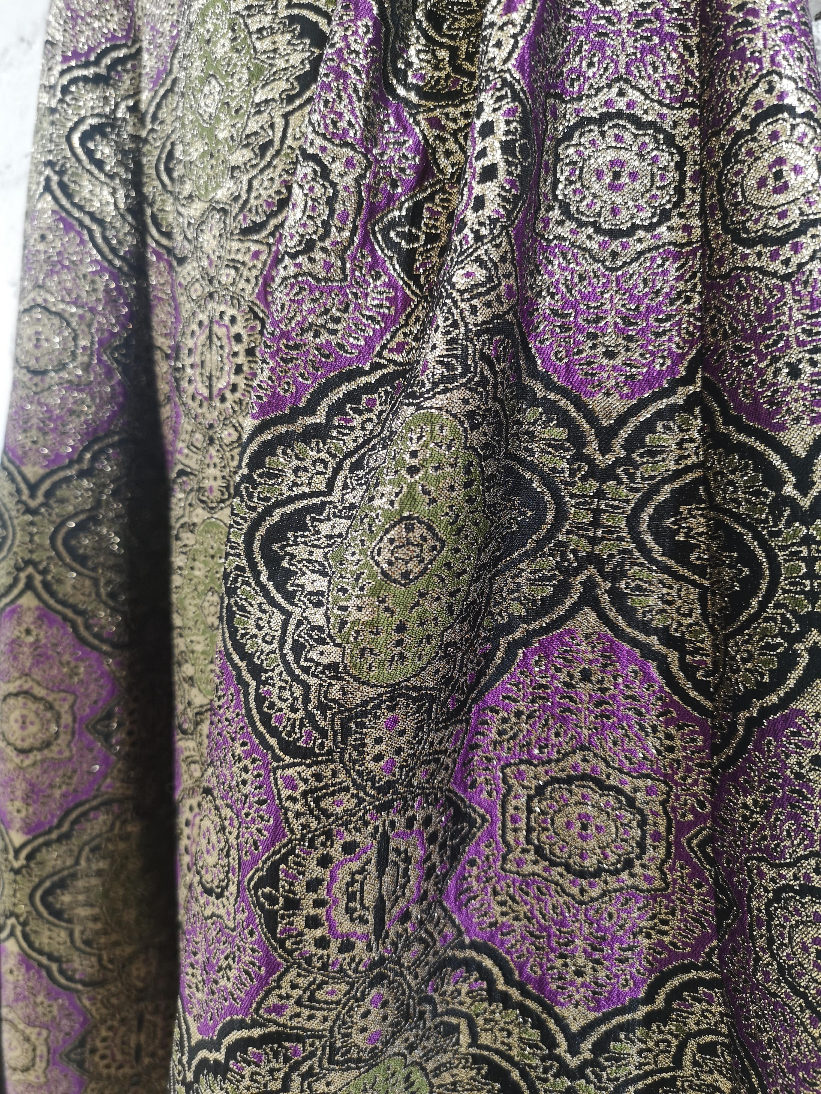 Il Quadrifoglio gold purple vintage skirt  4