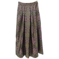 1970s Vintage Green Flowers Skirt For Sale at 1stDibs | skirt made of ...