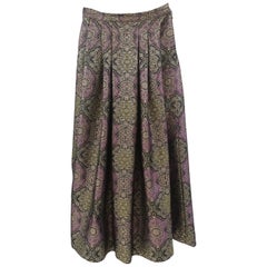 Il Quadrifoglio gold purple vintage skirt 