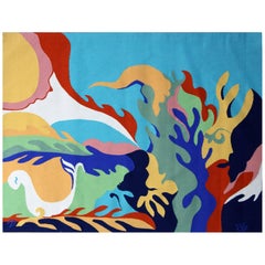 'Il Revient… des Visages' Wall Tapestry by Paulette Née & Pinton