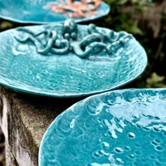Round Plate with Octupus