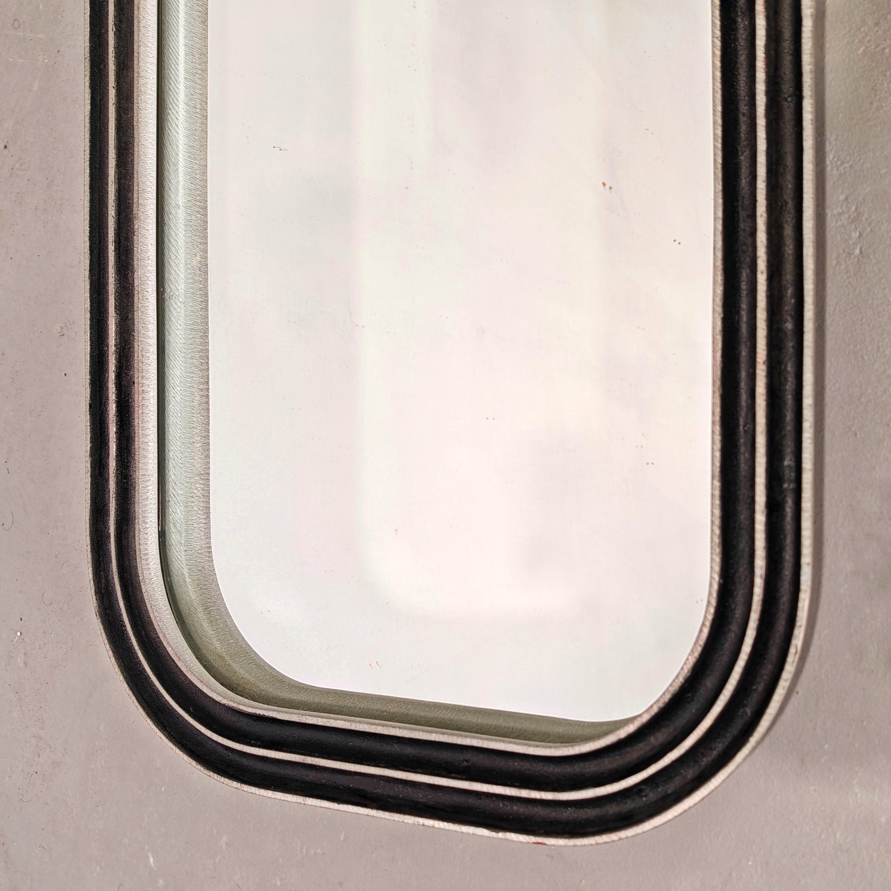 Miroir à cadre métallique Burchiellaro 1970 Bon état - En vente à Milano, MI