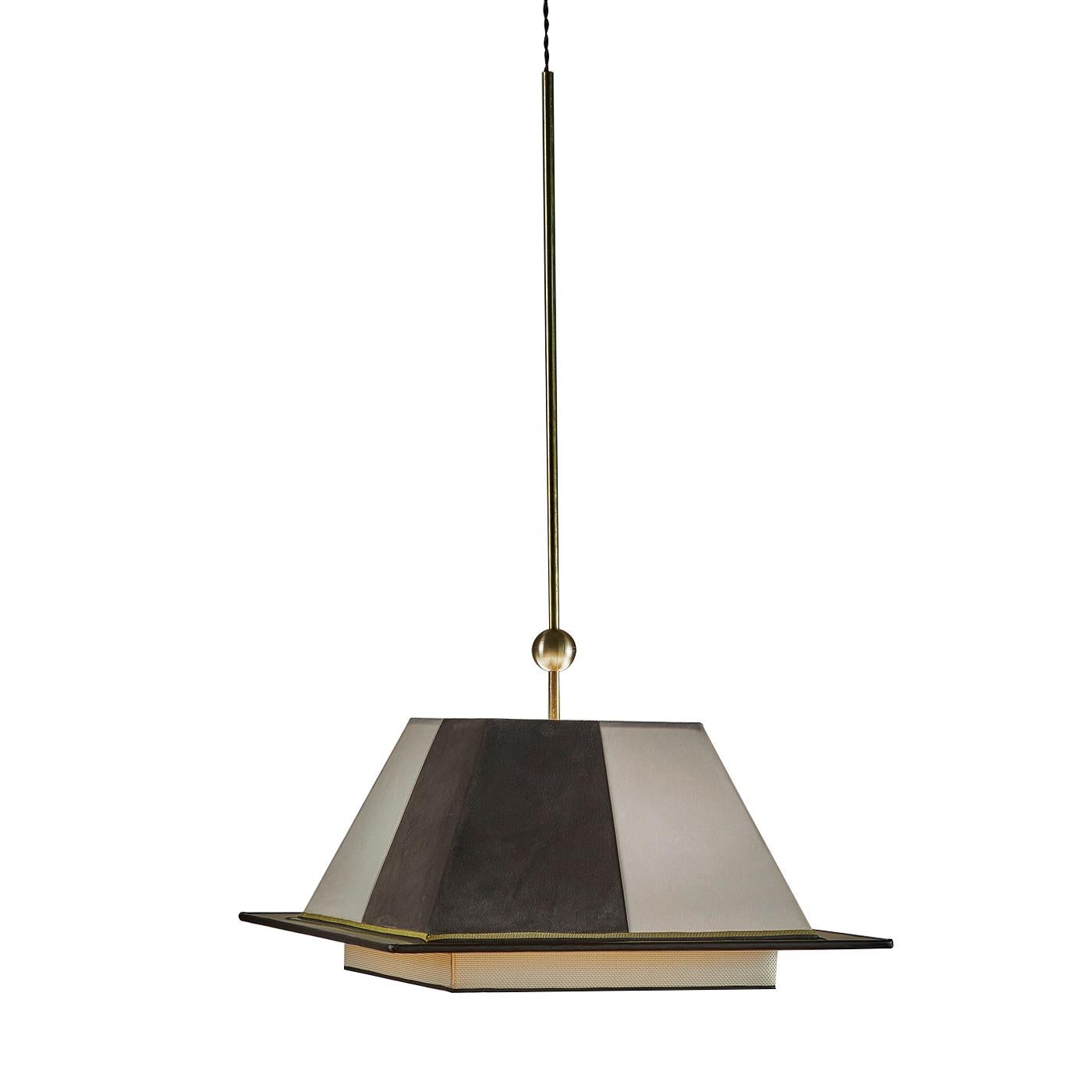La Paglietta Green and Ivory Pendant Light For Sale at 1stDibs
