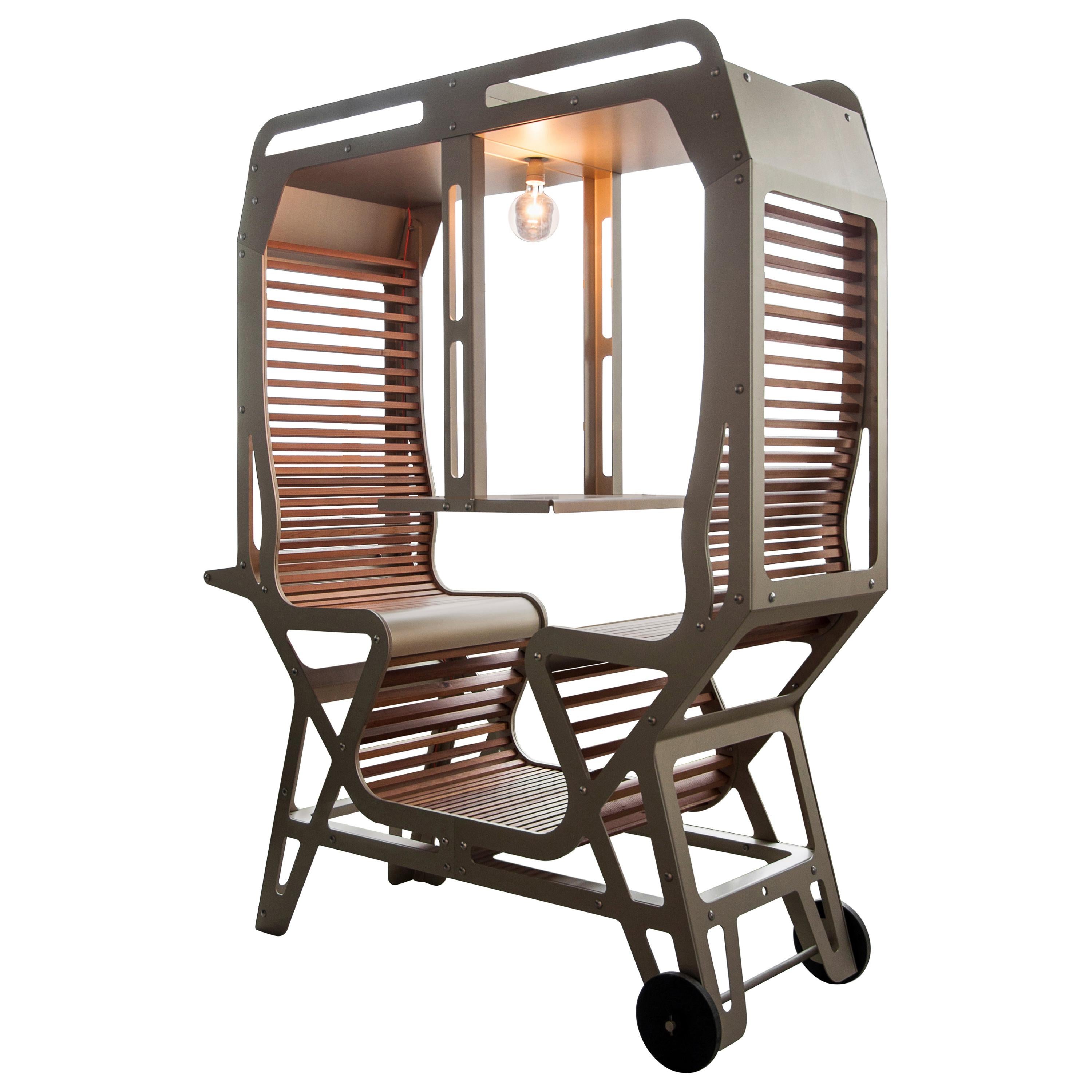 Il Treno / Two-Seat / Aluminium and Cedar Wood / Outside or Inside For Sale