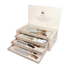 Il Trinciante Complete Set of Knives with Cornotech Handle by Coltellerie Berti