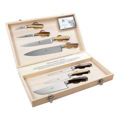 Il Trinciante Small Set of Knives with Cornotech Handle by Coltellerie Berti