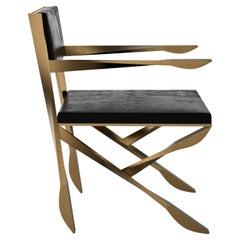 Chaise "il Vento", ensemble de huit, en bronze patiné, Istanbul
