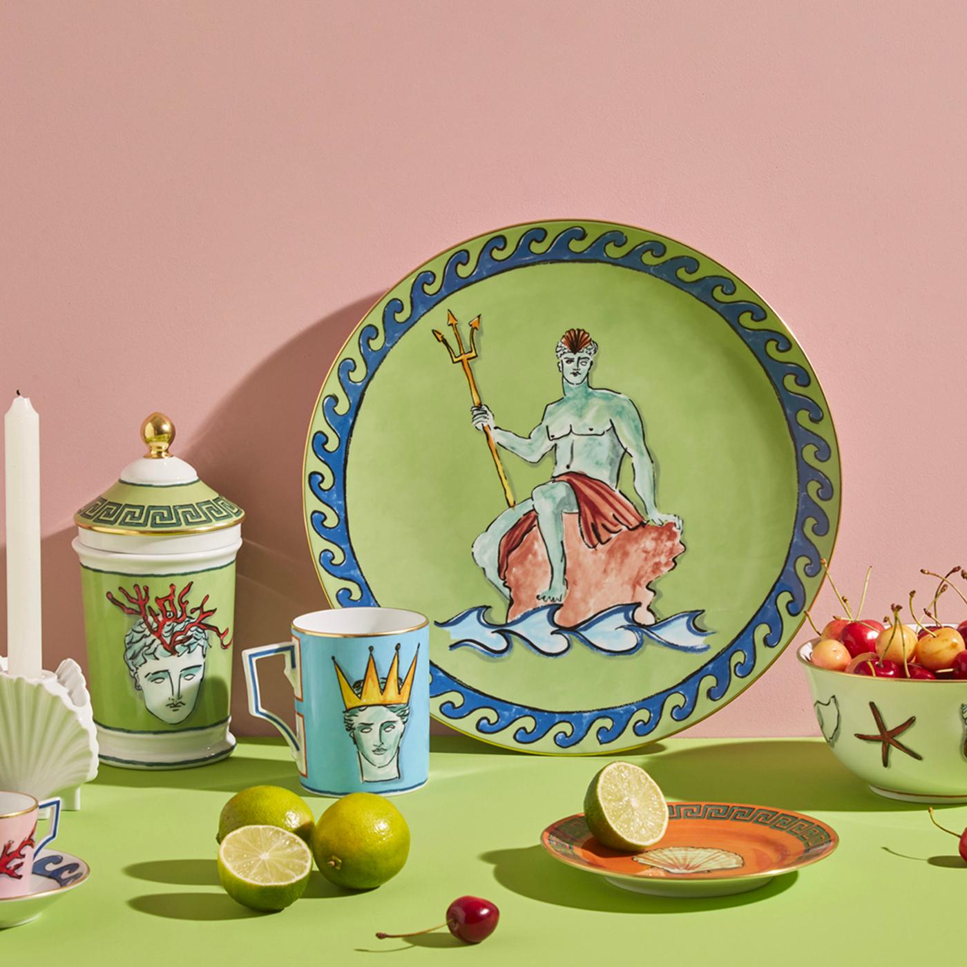 Il Viaggio di Nettuno, segnaposto/centrotavola verde muschio di GINORI 1735 In condizioni Nuovo in vendita a Milan, IT