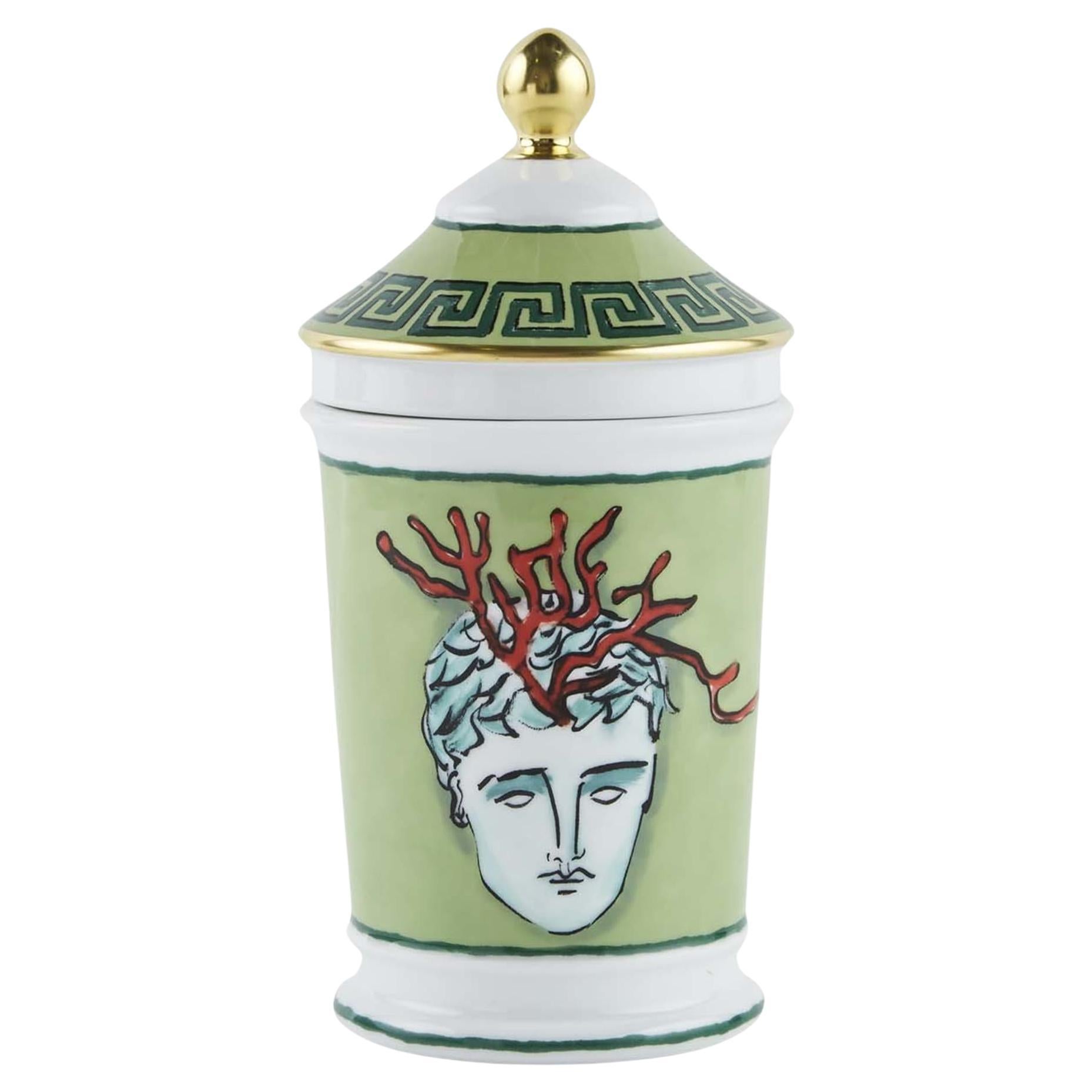 Il Viaggio di Nettuno Moss Green Vase by Luke Edward Hall For Sale