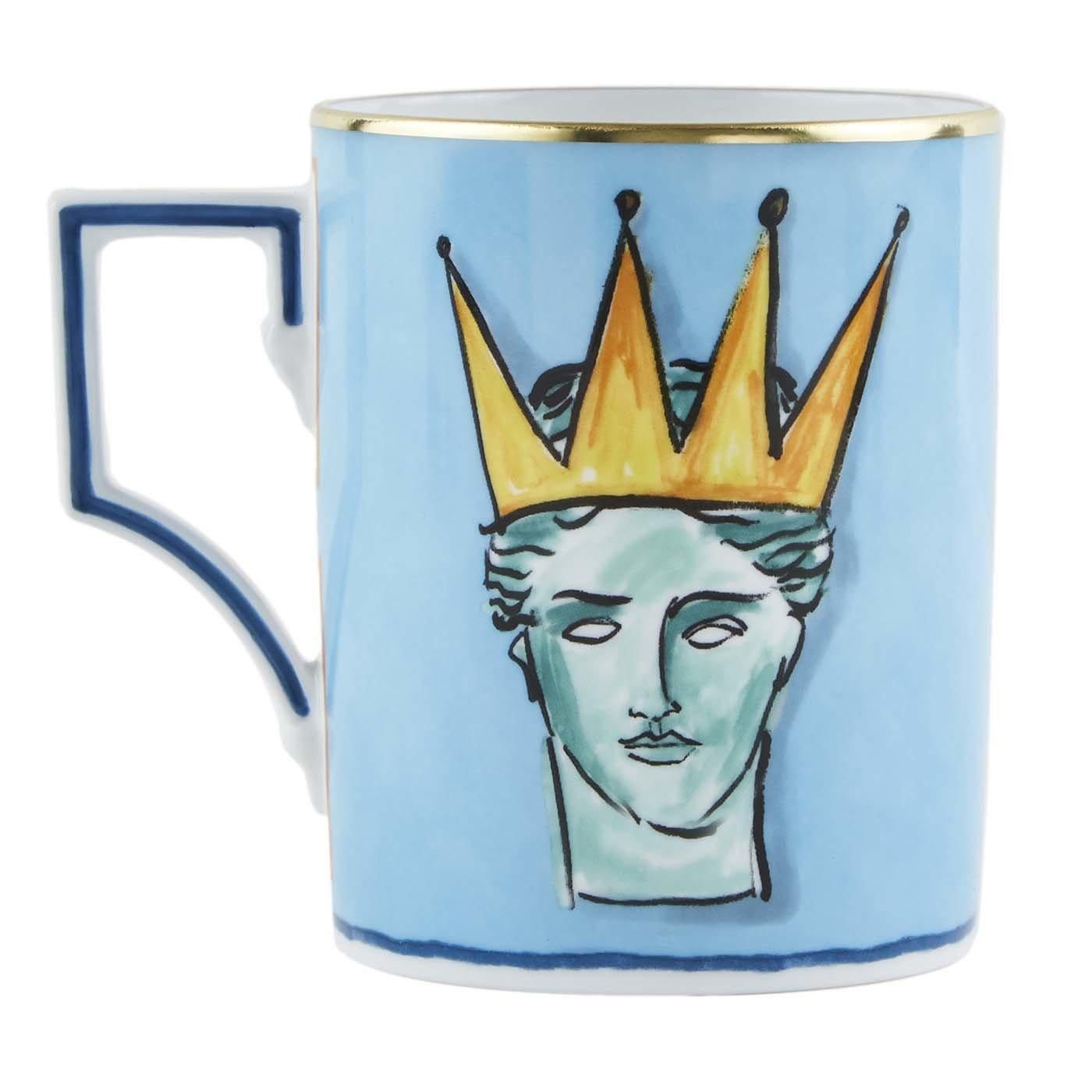 Taza Il Viaggio di Nettuno Sea Blue de Luke Edward Hall por GINORI 1735 Italiano en venta
