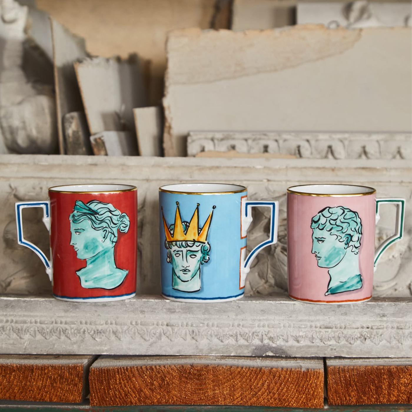 Taza Il Viaggio di Nettuno Sea Blue de Luke Edward Hall por GINORI 1735 en Nuevo estado para la venta en Milan, IT