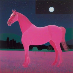Caballo rosa , 70x70cm, impresión sobre lienzo.Edición 20 uds.