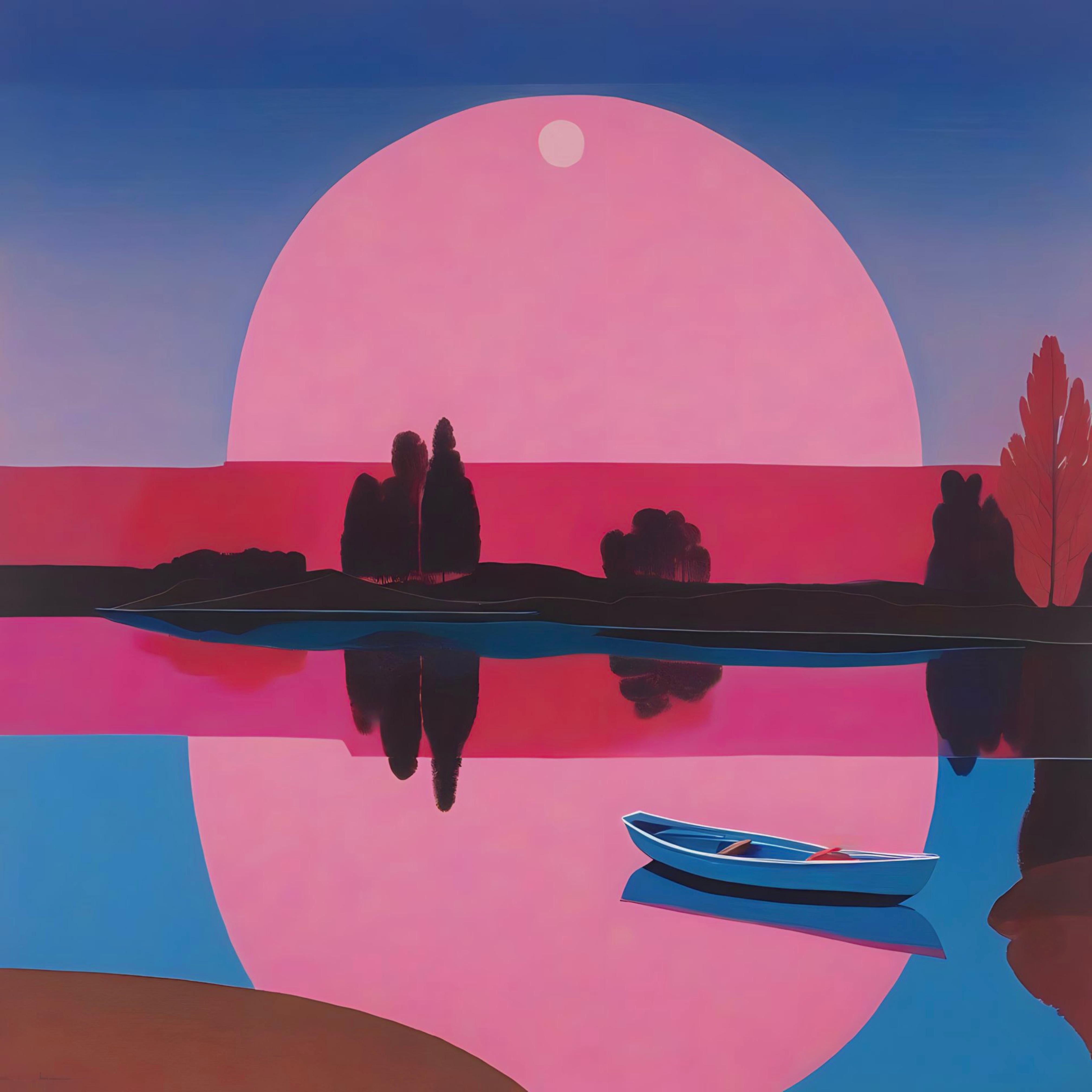 Estanque, 60x60cm, impresión sobre lienzo.Edición 20 uds. - Print de Ilan Burkov