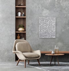 45 y Líneas  - Composición dinámica de diseño lineal Pintura de inspiración aborigen