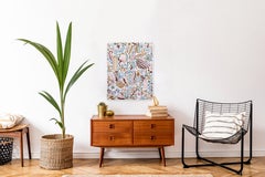 Magia aérea - Composición de diseño lineal dinámico Pintura de inspiración aborigen