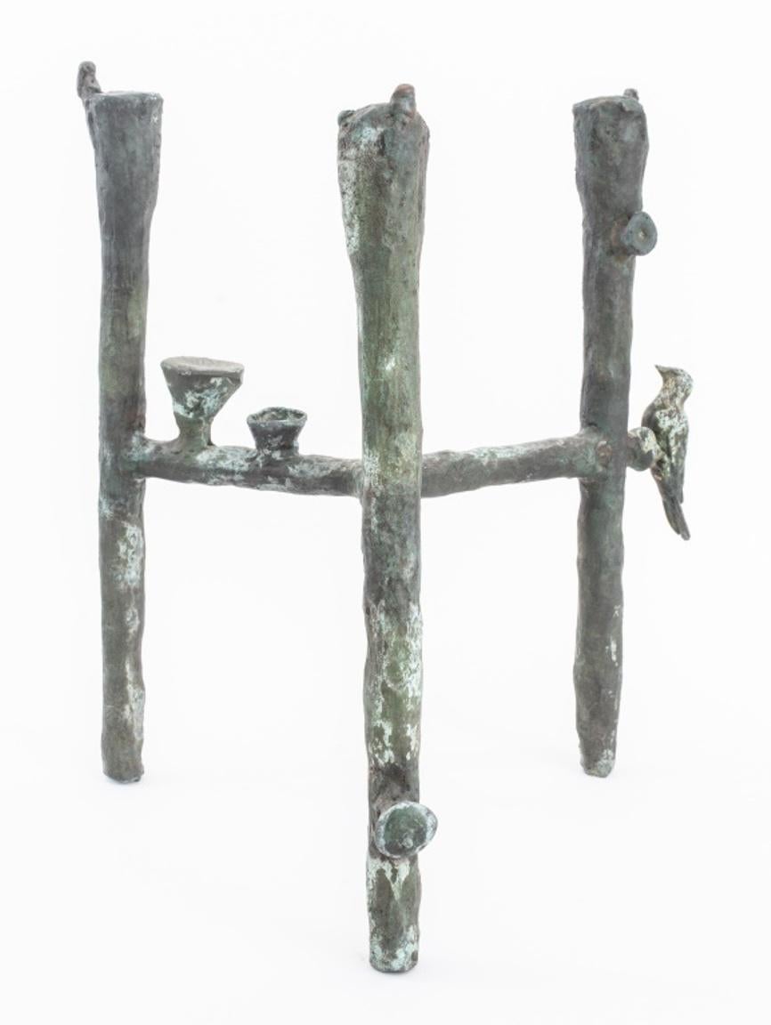 Ilana Goor, Bird and Mushroom Side Table, Bronze 5