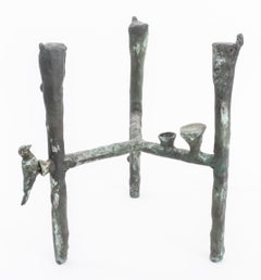 Ilana Goor, Bird and Mushroom Side Table, Bronze