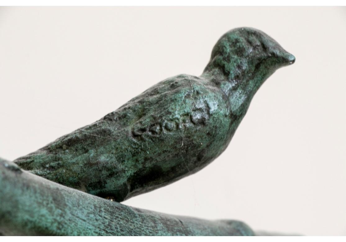 20th Century Ilana Goor Bronze Branch Sculpture with 5 Birds